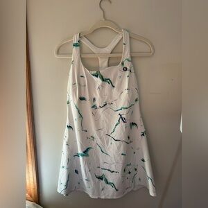 Lululemon lightweight athletic dress marble green white